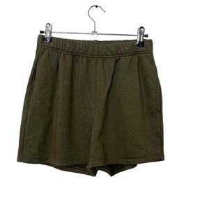 Good American Pull On Shorts Sea Turtle Green Women’s Size Small French Terry